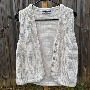 Vintage Jennifer Moore Knit Vest Cream M